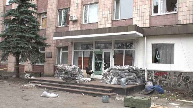 ロシア兵が占拠した建物