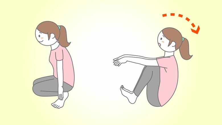 つま先立ちや転倒は骨盤の後傾が原因