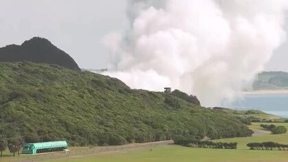 固体燃料ロケット「イプシロンS」第２段エンジン燃焼試験　鹿児島・種子島
