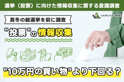 真冬の総選挙を前に調査　／　投票判断の情報収集、”10万円の買い物”を下回る傾向が明らかに