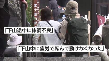 「下山でヘロヘロ」富士山での救助件数、去年の2倍に…下山中の事故多発　“軽装登山”依然として遭難の要因に
