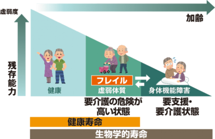 Ictを活用したフレイルチェック 高齢者の約4割が 要介護になる一歩手前 と判定