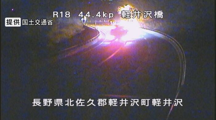 事故直前のバス　提供：国土交通省