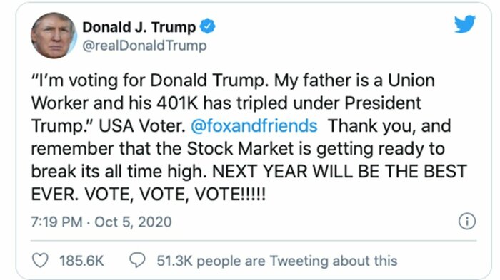 トランプ大統領のTwitterより