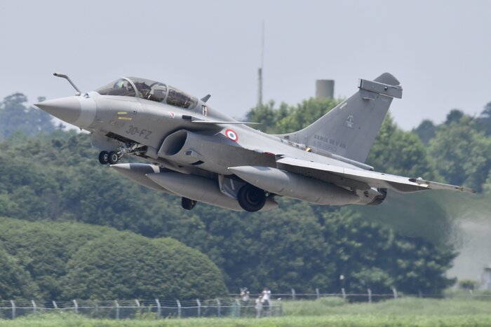 フランス空軍ラファールB戦闘機(7/20・百里基地 中曽根 彰氏撮影)