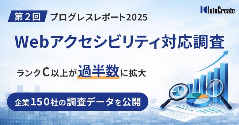【国内主要企業150社のWebアクセシビリティ対応を調査】「C以上」が過半数に拡大！第2回レポートで見えた進展と課題