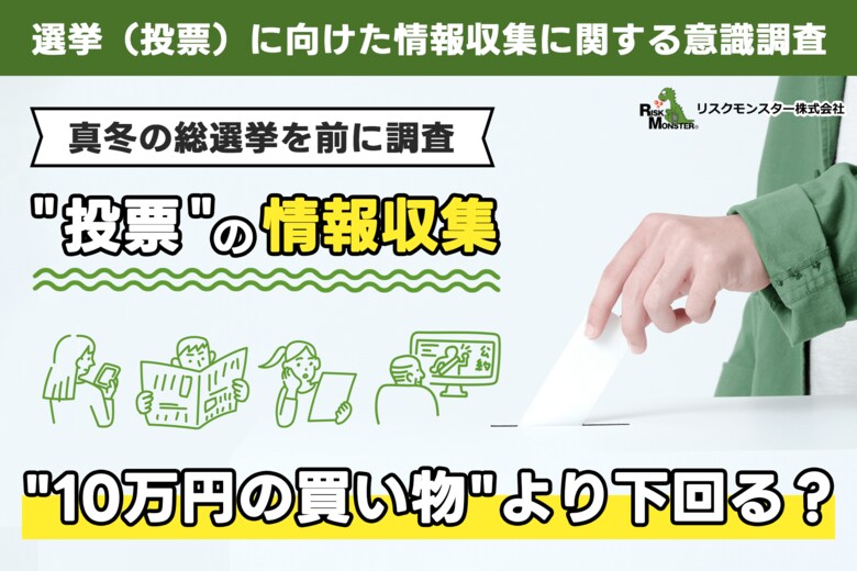 真冬の総選挙を前に調査　／　投票判断の情報収集、”10万円の買い物”を下回る傾向が明らかに
