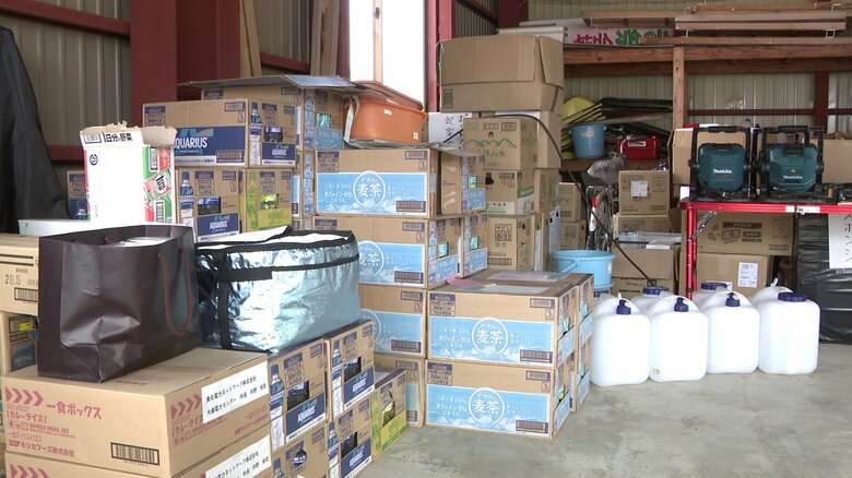 仙北市災害ボランティアセンターに届いた支援物資