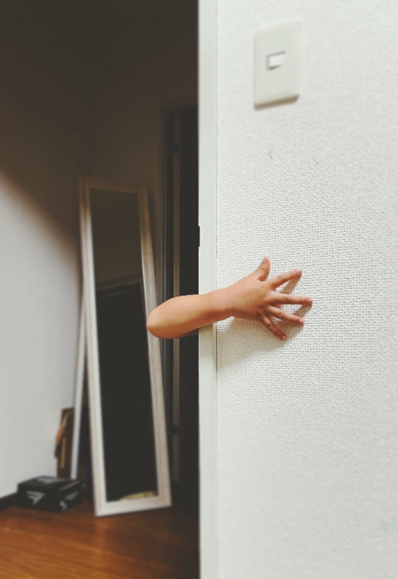 5歳が考えた　心霊写真（提供：Pekepomさん）