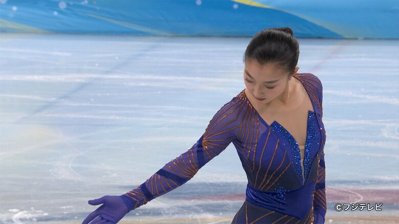 混合団体で女子フリーに出場した坂本花織選手