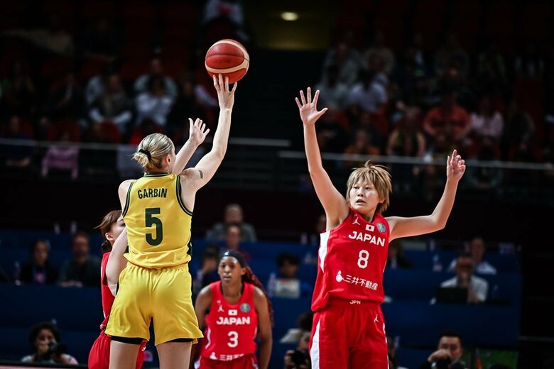 試合後のインタビューでは涙を流した髙田真希選手（C）FIBA