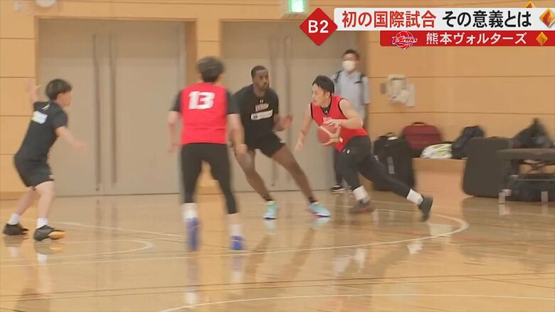 熊本ヴォルターズの練習風景