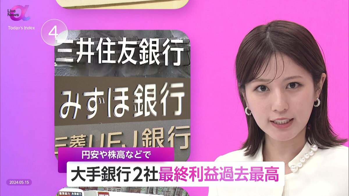 大手銀行2社が過去最高利益 円安・株高に加え企業の資金需要堅調 「無形資産」評価に期待も課題山積み｜FNNプライムオンライン