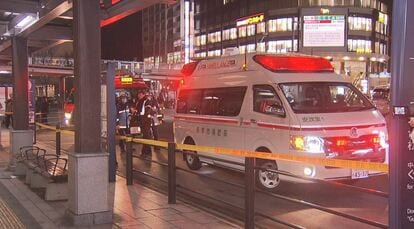 事件現場（JR長野駅前　1月22日夜）