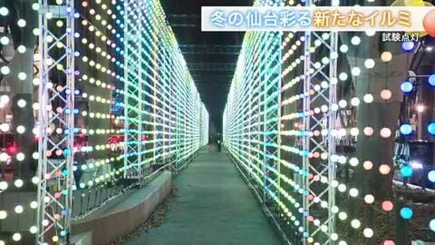 冬の仙台に新たなイルミネーション　定禅寺通などで試験点灯始まる　最新テクノロジーで彩る４エリア