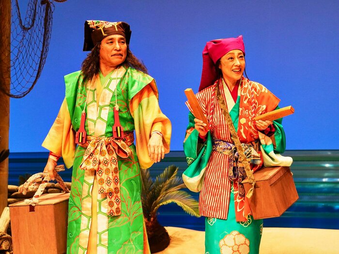 『蒙古が襲来』の1シーン 西田薫さん(右)と阿南健治さん(左)撮影 細野晋司