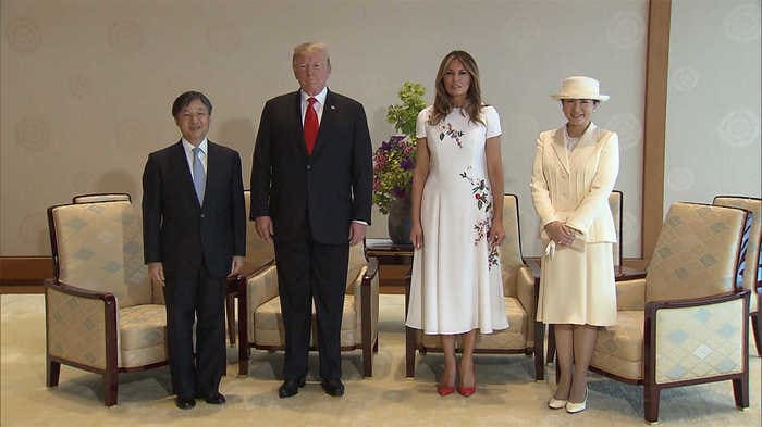 即位後初めての国賓はトランプ米大統領夫妻(2019年5月)