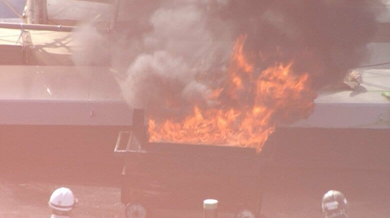 【速報】仙台駅から約５００メートルの工事現場で火事「アスファルト溶かす作業　火が消えない」｜FNNプライムオンライン