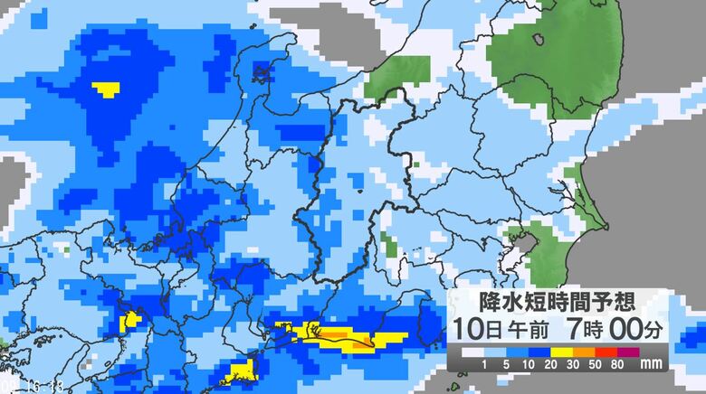 関東甲信地方では「警報級の大雨」の可能性　10日昼前から激しい雨が降り、12日頃にかけて大雨となるおそれ　土砂災害などに注意・警戒｜FNNプライムオンライン