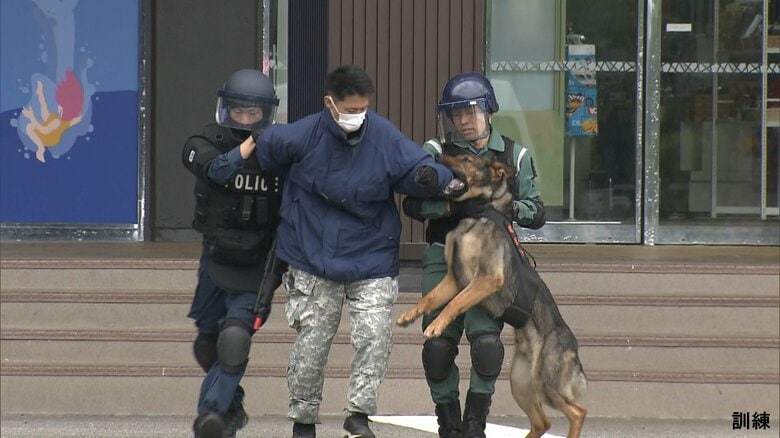 夏のレジャーシーズン前にテロ対処訓練　銃で暴れる単独テロリスト想定　制圧手順や不審物処理など確認　警視庁｜FNNプライムオンライン