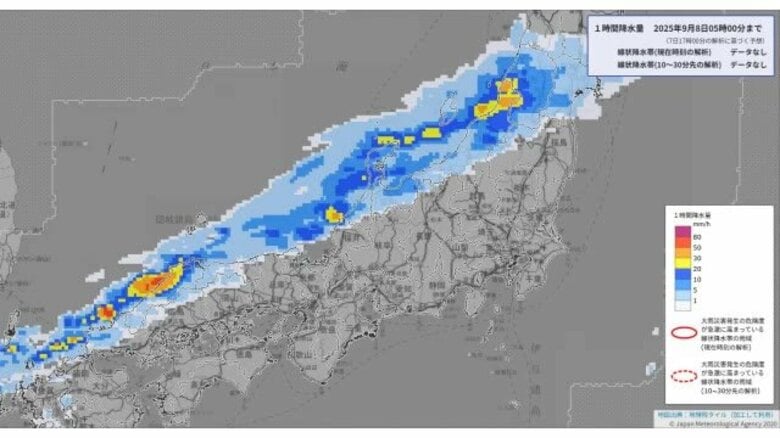 秋雨前線が南下…8日未明から朝にかけ大雨に注意　竜巻など激しい突風や落雷に注意（島根・鳥取）｜FNNプライムオンライン