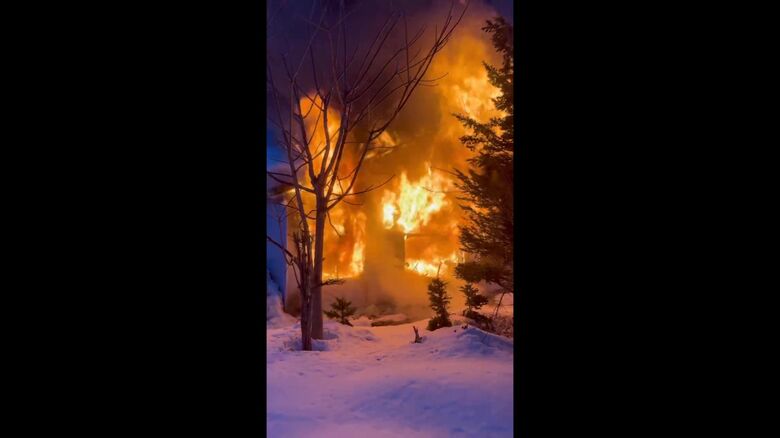 火災があった現場（撮影：視聴者）