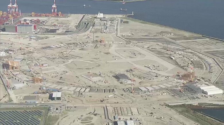 現在建築中の会場