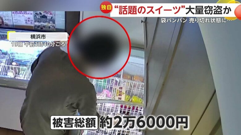 商品をためらいなく袋詰めする男（視聴者撮影）