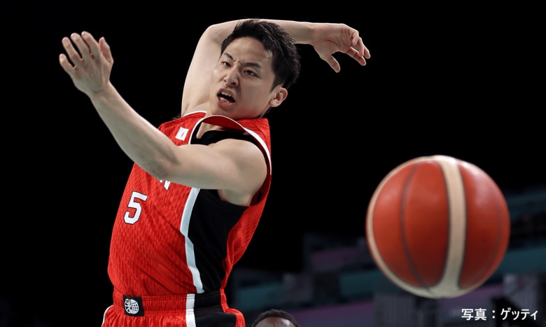 初戦・ドイツ戦での河村勇輝（7月27日、ピエール・モロワ競技場）