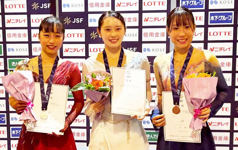 シニア女子表彰台（西日本選手権）