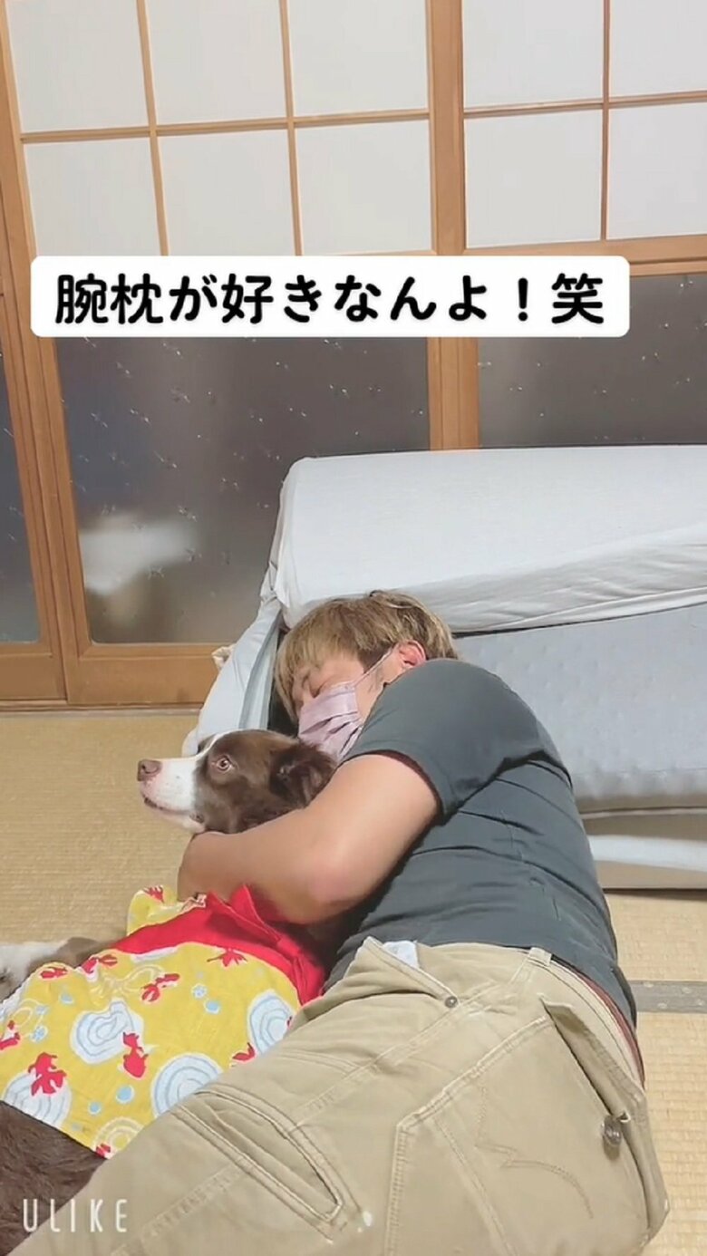 かわいいテールちゃんにトモさんも一度ぎゅっと抱きしめる