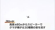 クマを上空のドローンからの音声で追い払う？　新発田市で実証実験