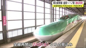 全線再開は2月24日か 東北新幹線 盛岡~一ノ関は運転再開<岩手県>