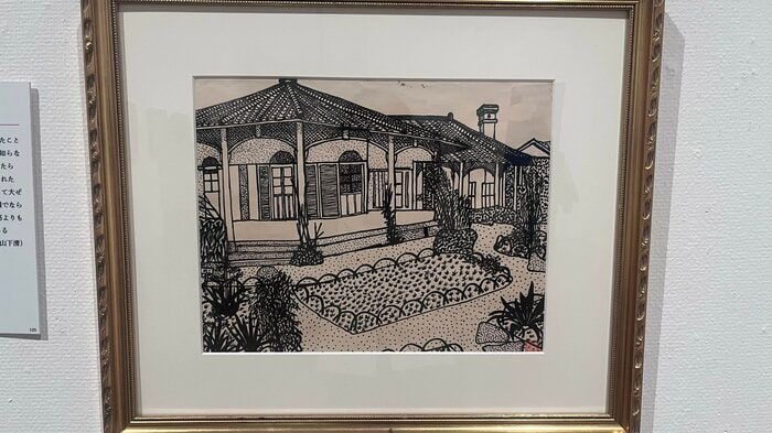 ≪お蝶婦人屋敷≫　ペン画　1956（昭和31）年