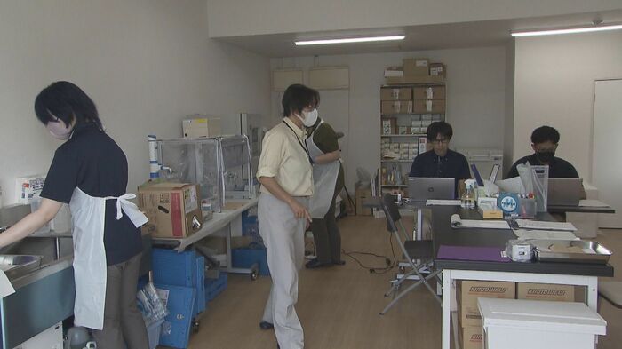 7月に開設された 海洋生物環境研究所多賀城分室(宮城県多賀城市)