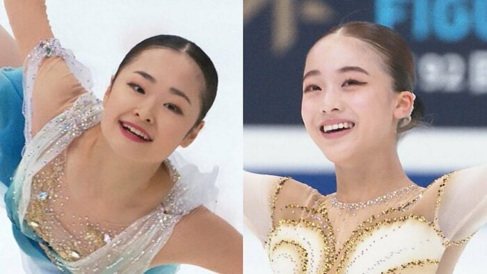 全日本3位の島田麻央と4位の上薗恋奈