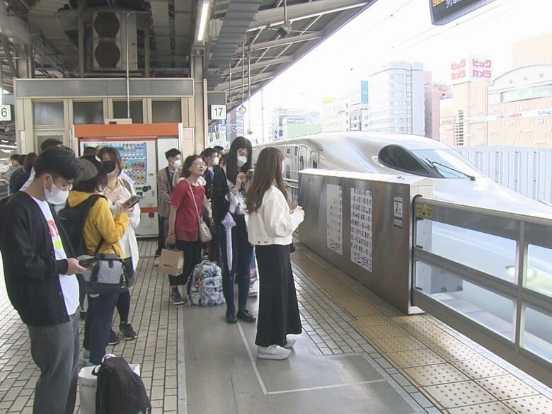 2018年比で99％まで回復…GW期間中の東海道新幹線の利用者数は385万3000人 1日平均で前年比2％増｜FNNプライムオンライン