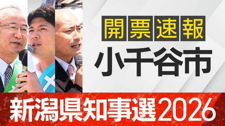 【開票速報】新潟知事選　小千谷市・開票率100％　花角氏が土田氏・安中氏に大差｜FNNプライムオンライン