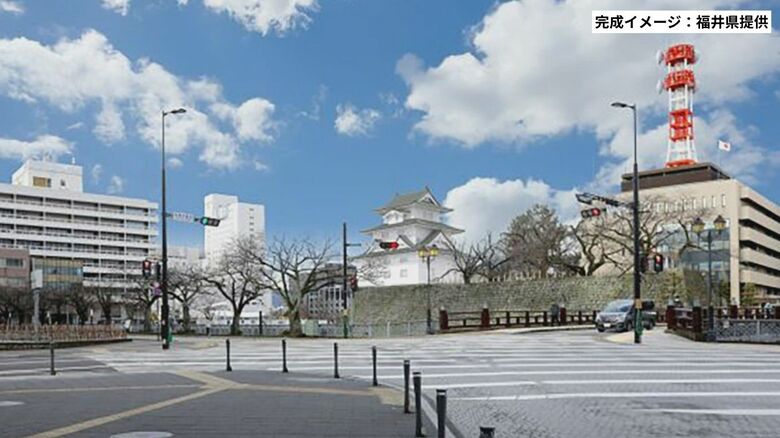 坤櫓の完成イメージ（福井県提供）