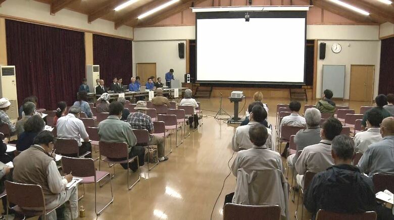 リニア中央新幹線の住民説明会（長野県大鹿村　6月4日）