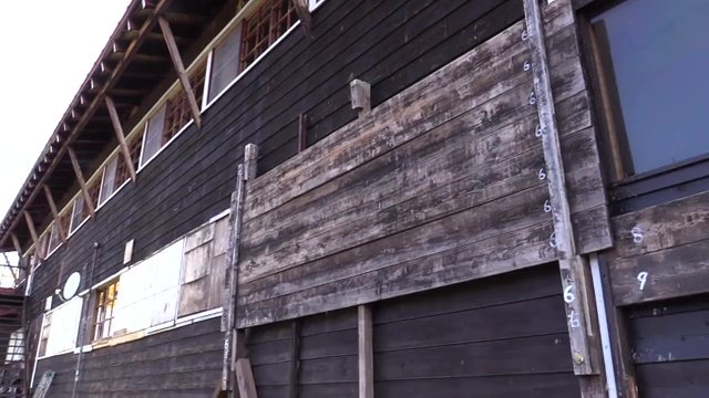 第二長蔵小屋の雪囲い