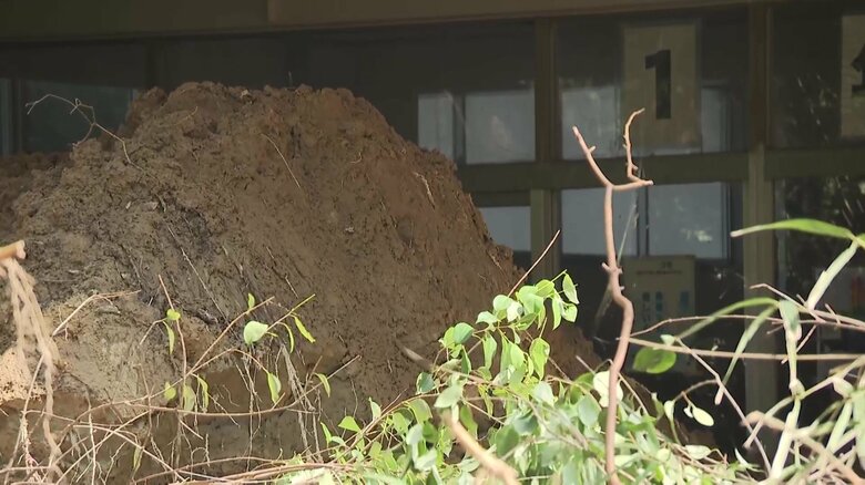 駐輪場や玄関に土砂が流入（千葉・市原市）
