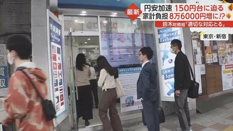 外貨両替店にできていた行列