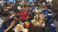 W杯スウェーデン戦に富山からも熱い声援　通勤時間帯の戦いを終え「今から仕事です」