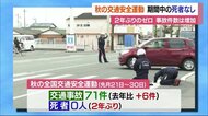 秋の全国交通安全運動 期間中の交通事故死者なし 2年ぶりのゼロ 事故件数は増加【愛媛】