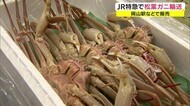 特急に「カニ」乗車⇒山陰の冬の味覚“松葉ガニ” 鮮度を保ち各地へ即日発送 来年3月下旬まで【岡山】