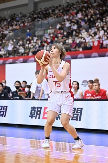 両試合ともスターターとなった東藤なな子選手(C)JBA