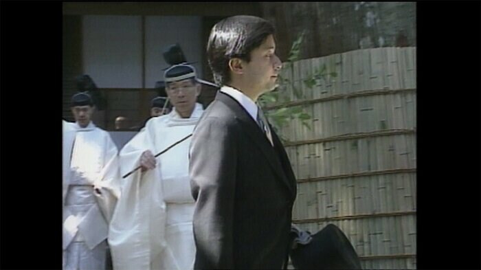 伊勢神宮に参拝される皇太子さま(当時)