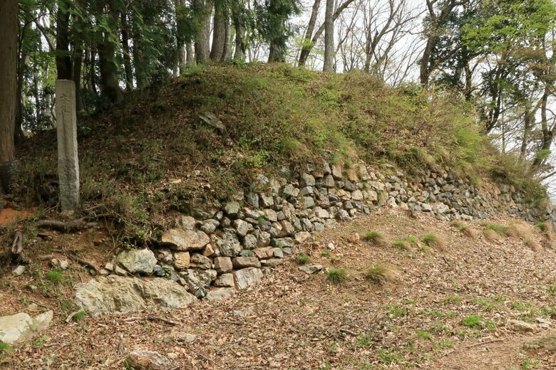 ほぼ垂直の本丸石垣