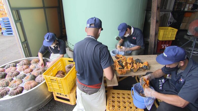 宮下酒造で手際よく作業が行われている